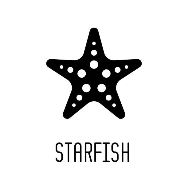 ilustrações, clipart, desenhos animados e ícones de ícone de estrela-do-mar - starfish