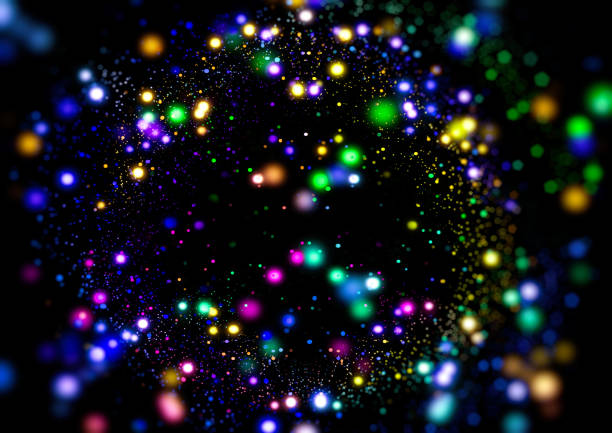 istock 3D illustration of multiple colorful light balls 1249108650