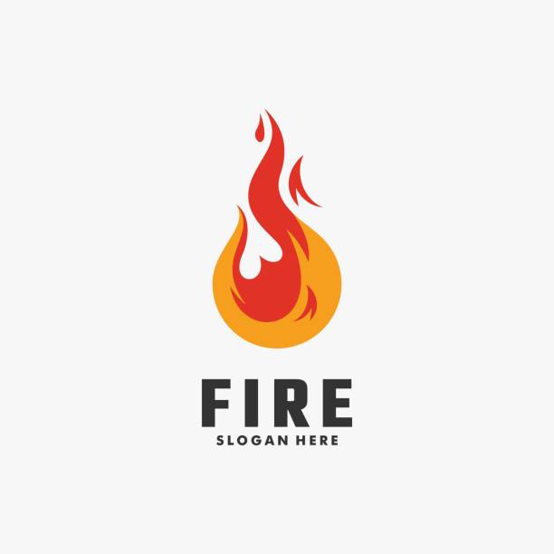 ilustrações de stock, clip art, desenhos animados e ícones de vector illustration fire colorful style. - flame symbol simplicity sign