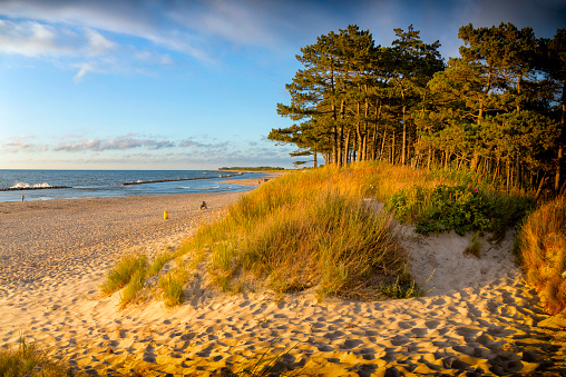 Holidays in Poland - Beach in Darlowo, Darlowo, small tourist resort in West Pomeranian Voivodeship at Baltic Sea