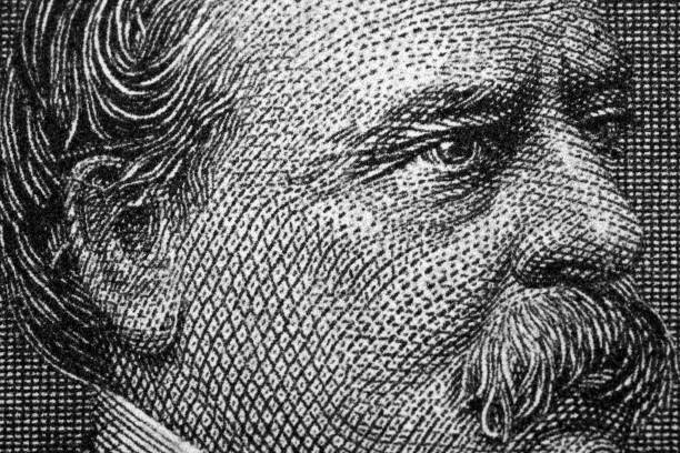 Grover Cleveland a close-up portrait from old Dollars Grover Cleveland a close-up portrait from old American Dollars grover cleveland stock pictures, royalty-free photos & images