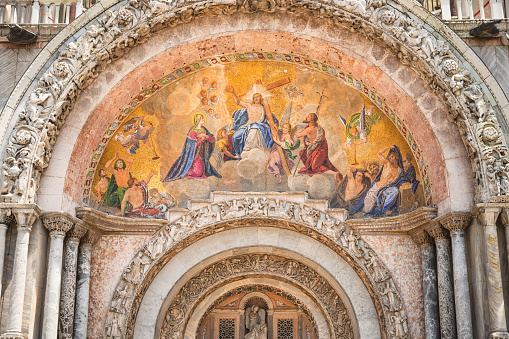 Napels -  The fresco of St. Matthew the  Evanglist in cupola in church Basilica di Santa Maria degli Angeli a Pizzofalcone by Giovan Battista Beinaschi (1668 - 1675).
