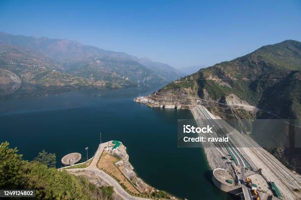 View Of Tehri Dam Uttarakhand India Stock Photo - Download Image Now - Dam, India, Wealth