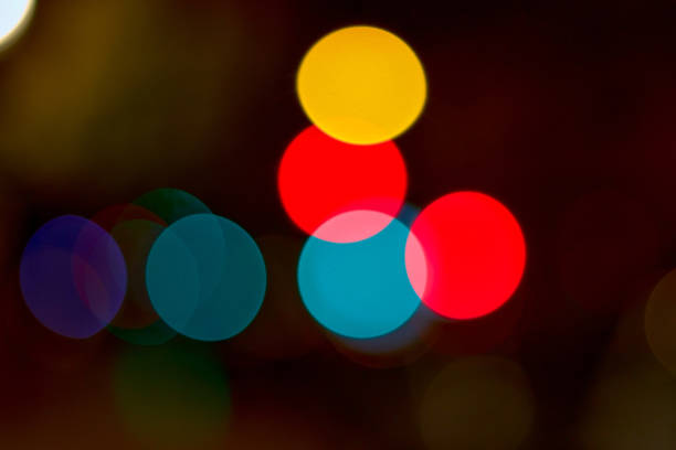 夜のボケ - colors spectrum color image lighting equipment ストックフォトと画像