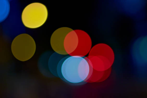 夜のボケ - colors spectrum color image lighting equipment ストックフォトと画像