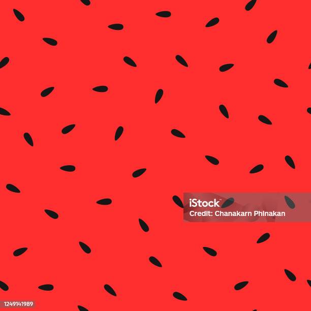 Strwberry Seed Pattern Strawberry Seed Seamless Pattern On Red Background Stock Illustration ...
