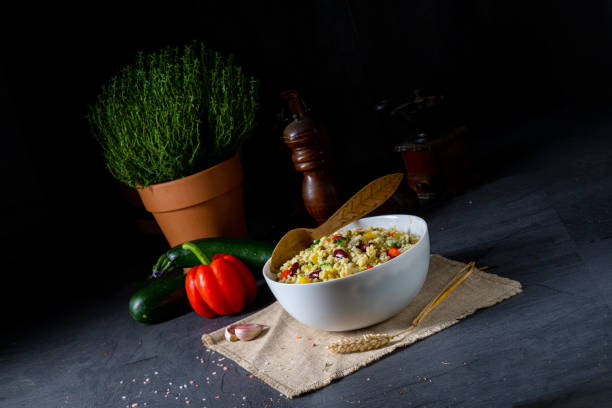 istock bulgur kaszotto with fresh vegetables and kidney bean 1249147022