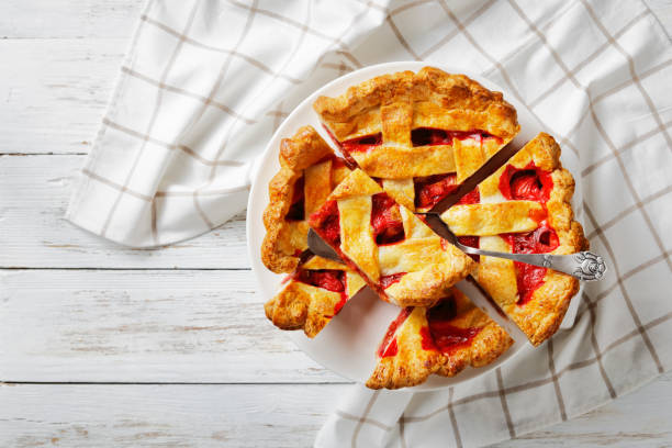 istock Homemade Strawberry Rhubarb Pie 1249150117