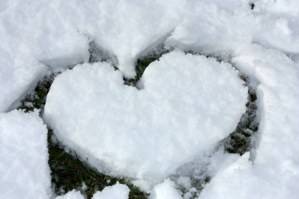 istock A heart drawn on the snow 1249157613