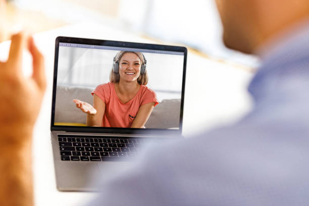 istock Long-distance relationship through video call! 1249158319