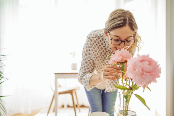 Young woman at home
