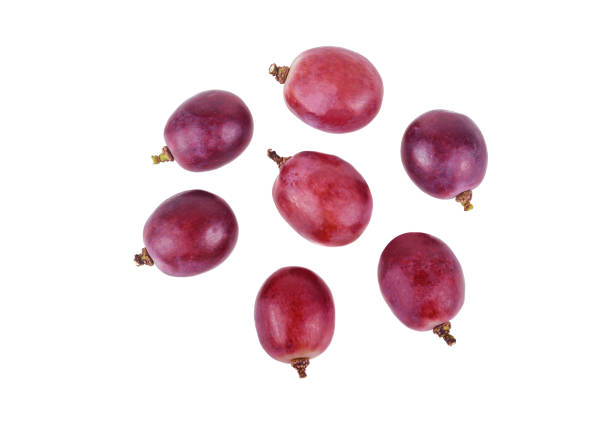 istock Grapes Isolated on a white background Top view. 1249167050