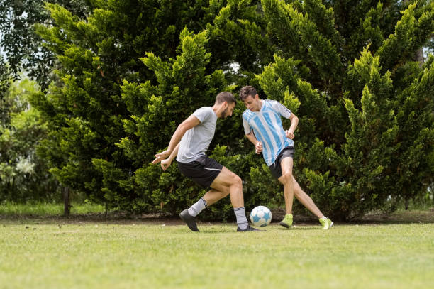 istock Soccer game in action 1249175860