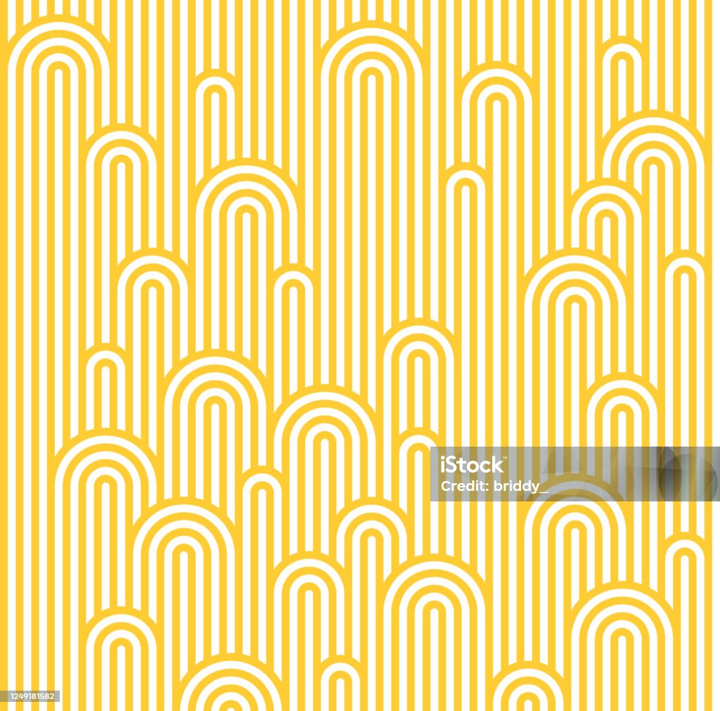 Vector Seamless Pattern with White and Yellow Waves. Minimalist Texture. Noodle and Pasta Abstract Background Concept Vector Seamless Pattern with White and Yellow Waves. Minimalist Texture with Stripes with Waves. Noodle and Pasta Abstract Background Concept. Pasta stock vector