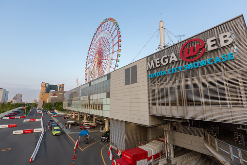 MEGA WEB Toyota City Showcase in Tokyo, Japan. MEGA WEB is the car theme park to 'Look', 'Ride' and 'Feel' automobile.