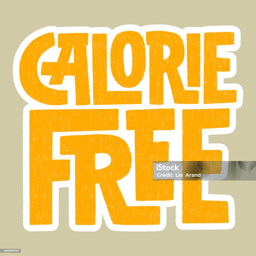 Calories Lettering Calorie Free Stock Illustration - Download Image Now - Abstract, Badge ...