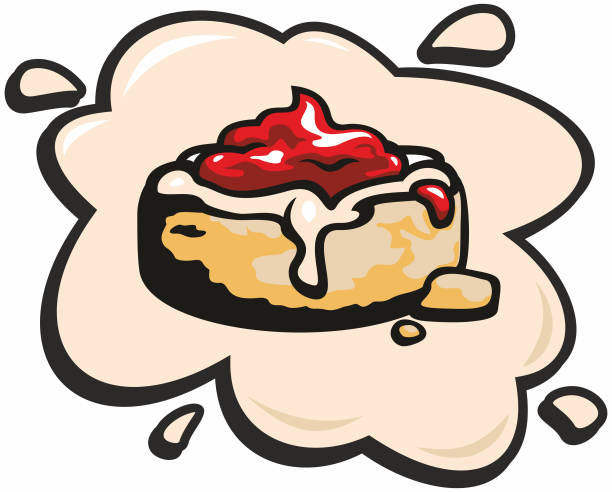 크림 티 - cornish cream tea stock illustrations