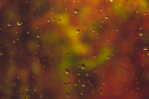 drops of water on wet glass. abstract background