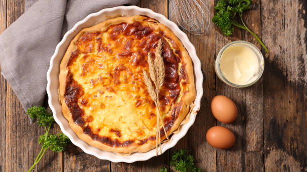 istock homemade quiche with bacon, cream and cheese 1249206512
