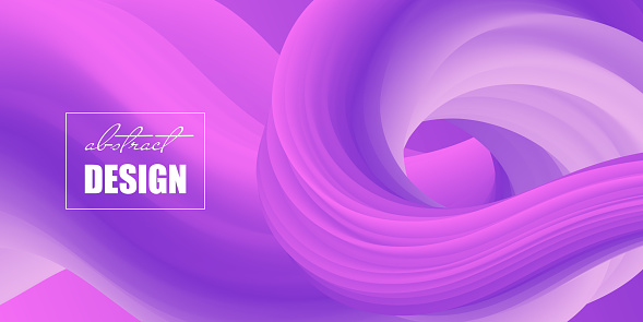 Colorful abstract background with futuristic gradient waves. Trendy illustration for business poster, web banner, landing page or cover