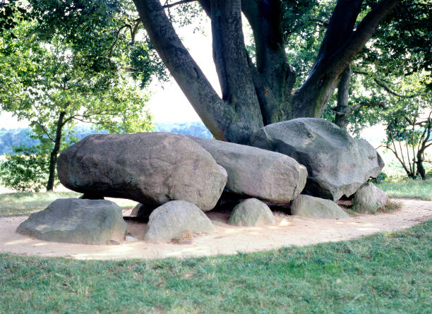 Two big boulders by the roadside in the English lake District not far from Ambleside, United Kingdom.