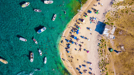 Areal drone images of the famous Rabbit Islands in North Lebanon , near Tripoli. These Islands are a natural reserve with no permits to build anything on them or use any machinery or hunt oor fish any of its animals that include rabbits!