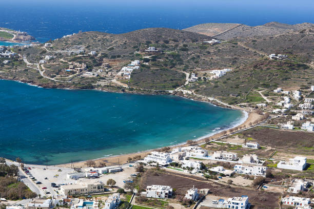 istock Harbor and waterfront of Ios island, Cyclades, Greece 1249229993