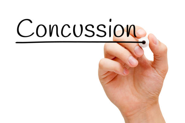 istock Word Concussion Handwritten With Black Marker 1249233175
