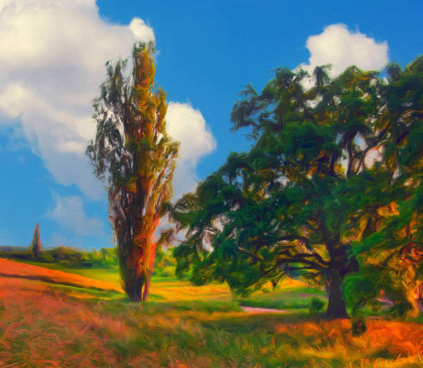istock Oil landscape painting 1249237223