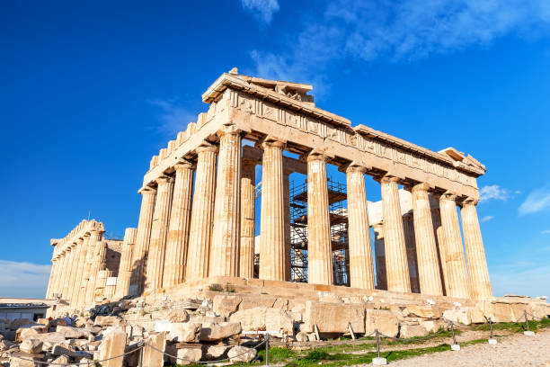 istock Parthenon temple in sunny day. 1249238295