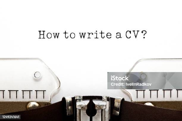 How To Write A Cv Curriculum Vitae Stock Photo - Download Image Now - Résumé, Writing - Activity, Handwriting