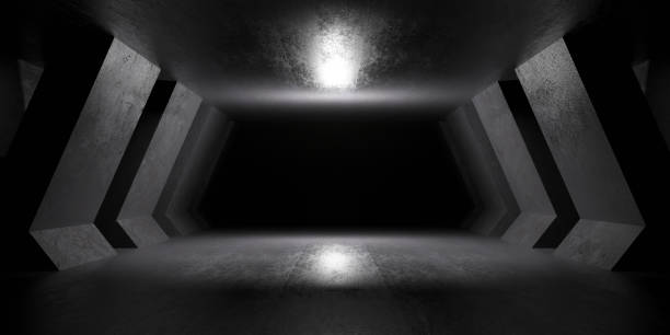 istock 3D Illustration of a dark Interior 1249242738