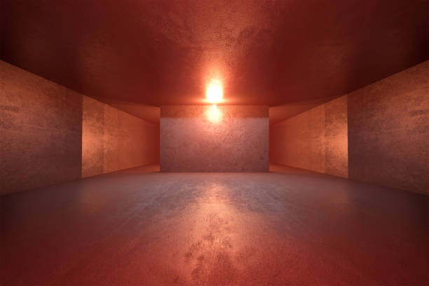 istock 3D Illustration of a dark Interior 1249242750