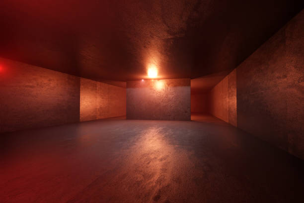 istock 3D Illustration of a dark Interior 1249242761