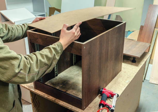 istock Staples, for a pneumatic stapler, in a carpentry workshop 1249244297