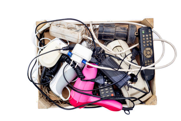 istock box with e-waste from household electrical appliances 1249251693