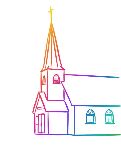 Vector illustration of Catholic Church Rainbow
