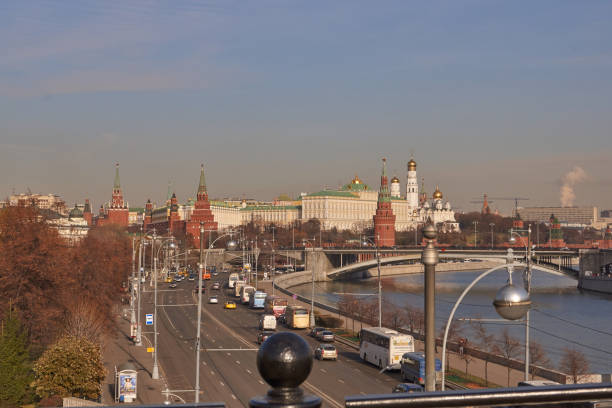 View of the Moscow Kremlin from the Patriarchal bridge.