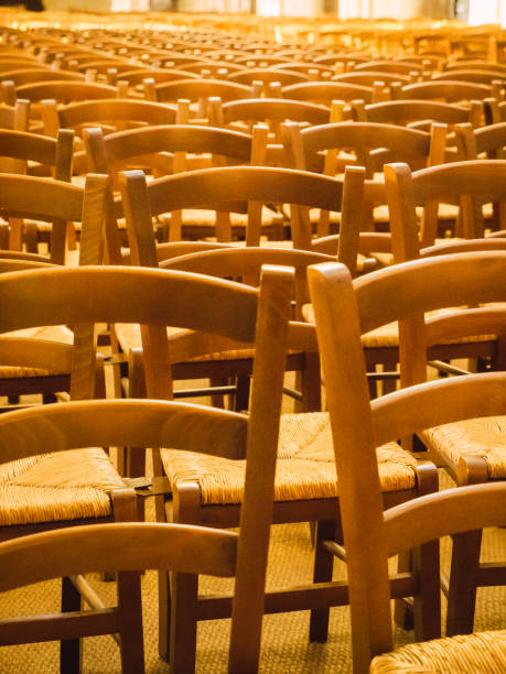istock Beautiful rustic style chairs after being used for a wedding. 1249258694