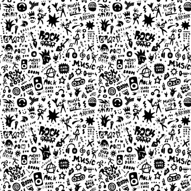 24,400+ Rock Music Pattern Stock Illustrations, Royalty-Free