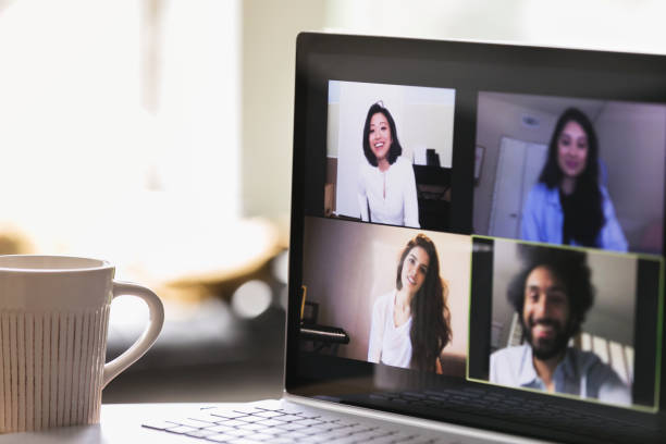 istock Confident group of people talking online 1249260018