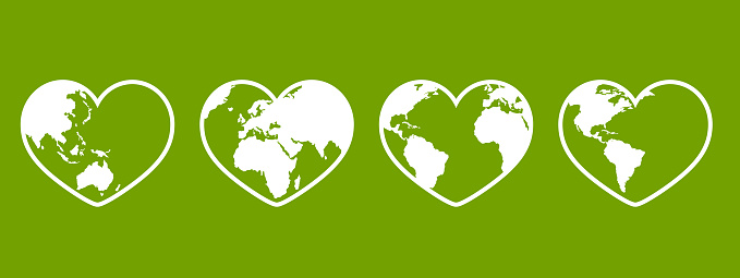 Vector illustration of green environment earth icons concept.