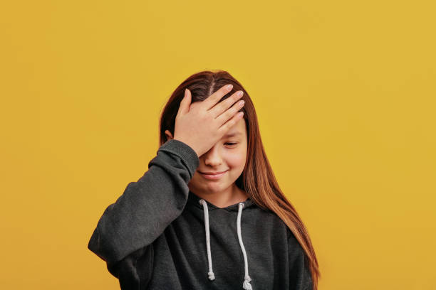 istock Stupid thing to do. Hand Gesture face. A hand on his forehead. 1249265106