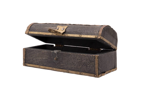 istock An old retro treasure box isolated on white background 1249267921