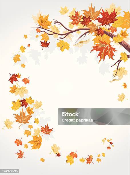 Herbst Blätter Swirl Stock Vektor Art und mehr Bilder von Herbst - Herbst, Blatt - Pflanzenbestandteile, Baum