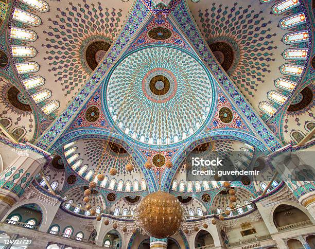 The Ceiling Of The Beautiful Kocatepe Mosque Stock Photo - Download Image Now - Ankara - Turkey, Mosque, Indoors