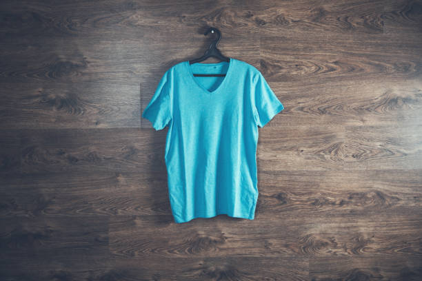 istock man blue t-shirt in hanger 1249277563