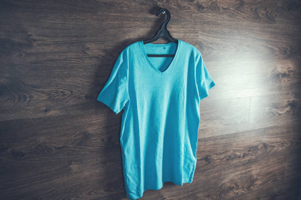 istock man blue t-shirt in hanger 1249277567