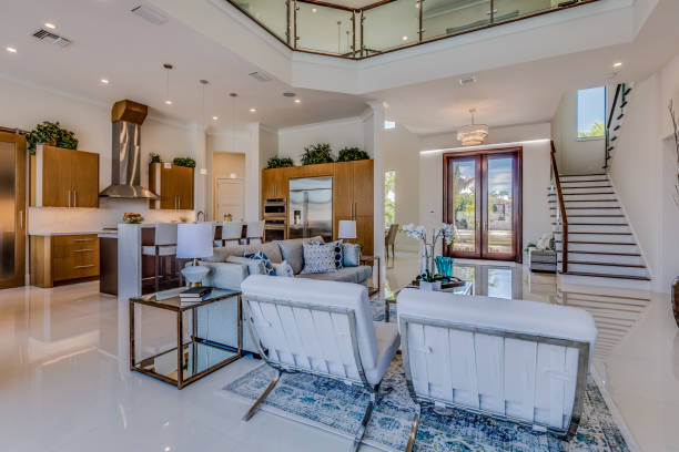istock Two story great room of open floorplan home in Florida 1249280554