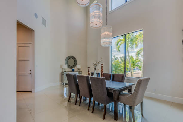 istock Beautiful two story dining room 1249280567